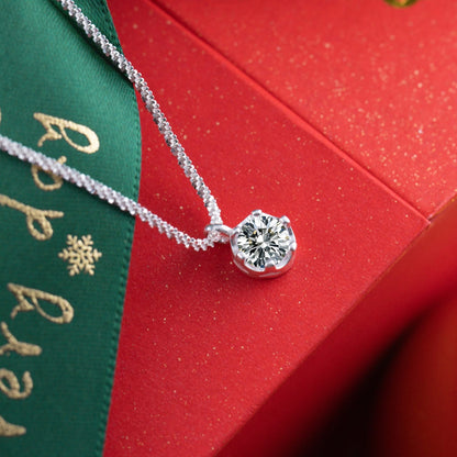 925 Silver Moissanite Pendant Necklace