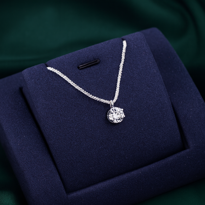 925 Silver Moissanite Pendant Necklace