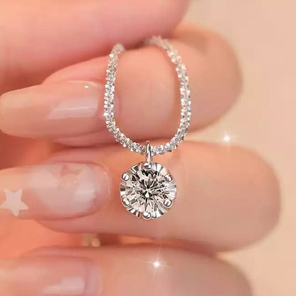 925 Silver Moissanite Pendant Necklace