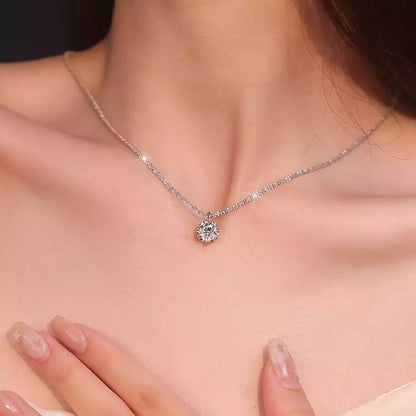 925 Silver Moissanite Pendant Necklace